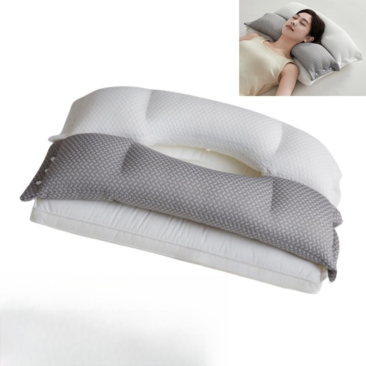 Amazon.com: Double Layered Neck Protection Sleeping Pillow